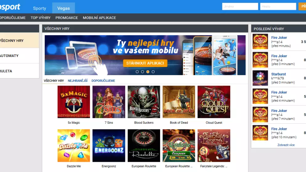 Tipsport online casino je tady!