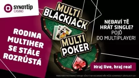 SynotTIP casino LIVE – živá ruleta – poker – blackjack na mobilu