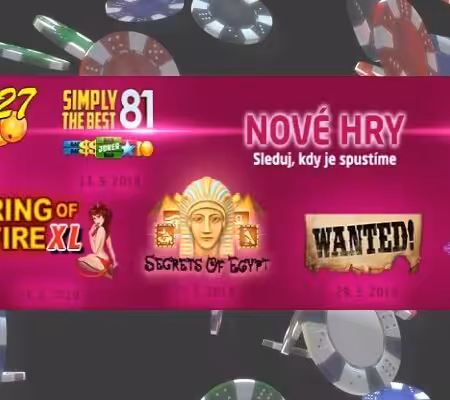 8 nových výherních automatů v Synot TIP casinu