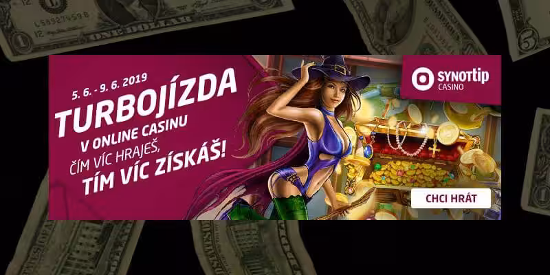Vyzkoušej skvělou TURBOJÍZDU v Synot TIP casinu