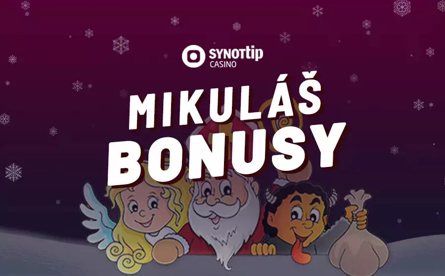 Synottip Mikuláš casino bonus 2022 – Berte 10 free spinů bez podmínek!
