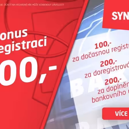 Synottip bonus za registraci – berte 500,- zdarma