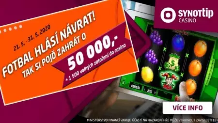 Synottip casino – nakopněte své konto a berte 1500 otoček