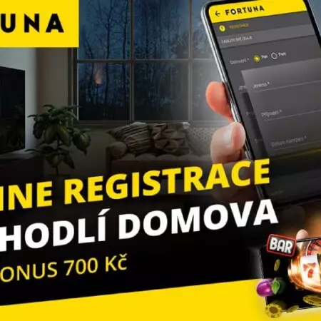 ONLINE registrace a nový Fortuna CASINO bonus!