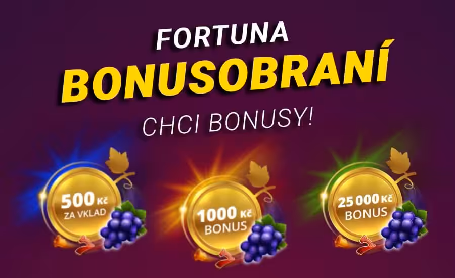 Fortuna Vegas casino rozdává až 50.000 Kč v Bonusobraní