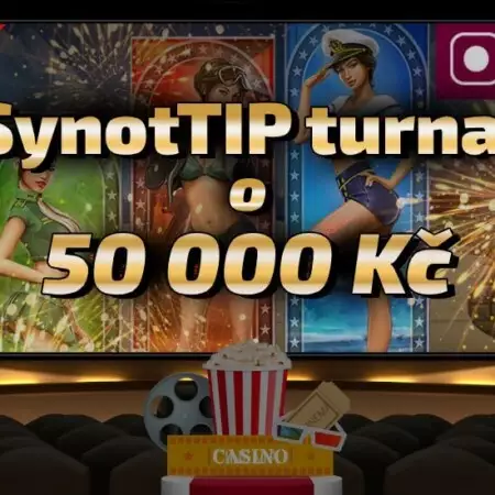 Víkendový SynotTIP casino turnaj o 50 000 Kč s bonusem bez vkladu