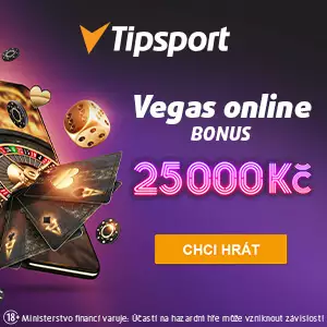 Navýšený bonus 25 000 Kč v Tipsport Vagas casino