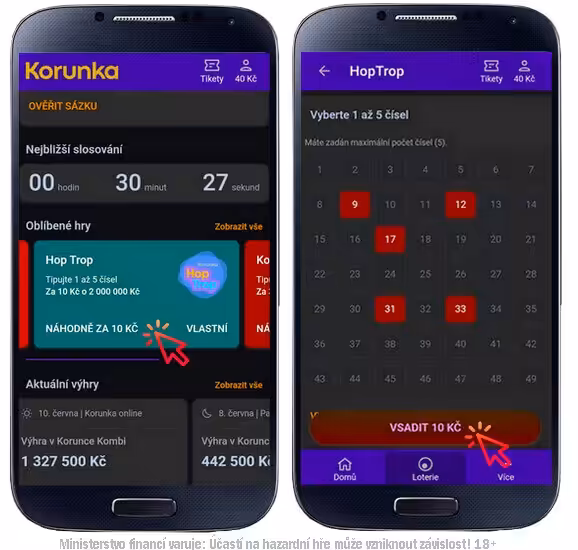 Jak hrát loterie Korunka a jak vyhrát v Korunce