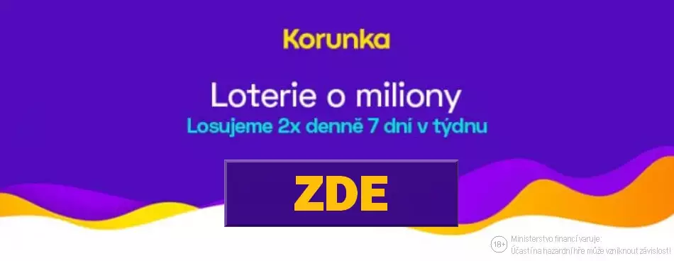 Korunka Loterie vám nabízí miliony každý den!