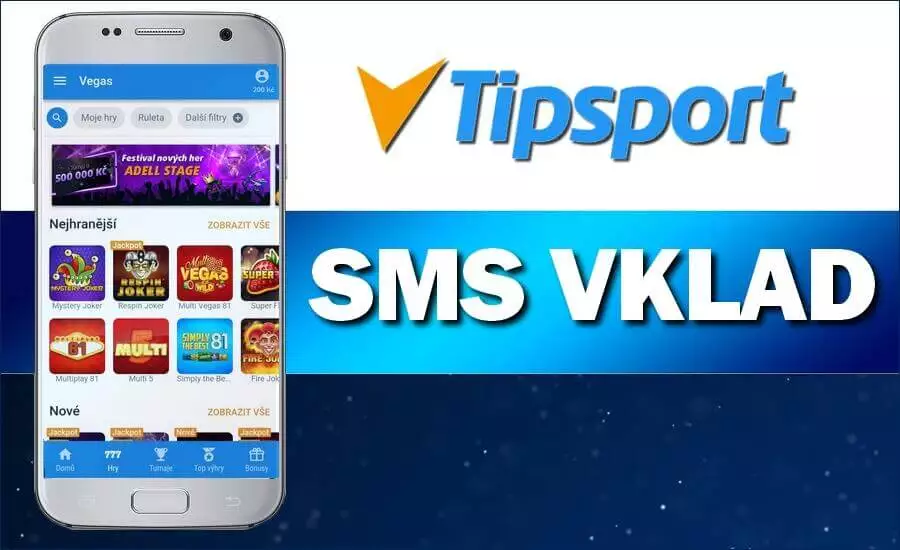 Tipsport SMS vklad 2022 – casino vklad přes mobil
