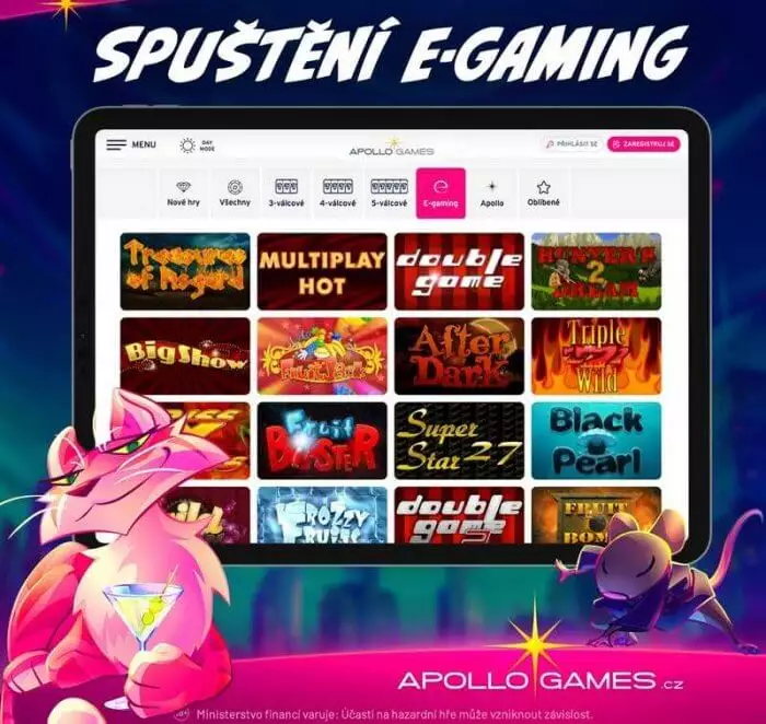 E-gaming online automaty v Apollo casino