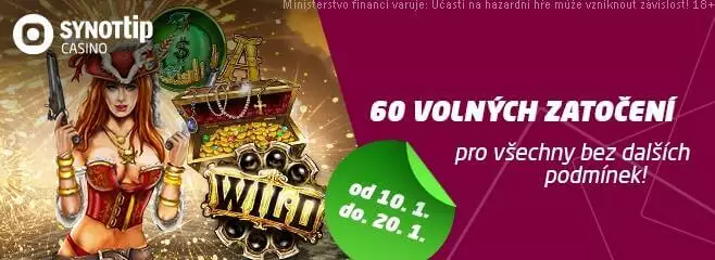 Synottip casino 60 free spin zdarma