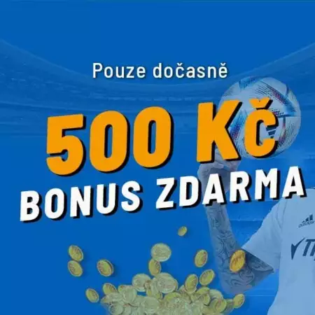 Tipsport bonus zdarma za registraci 500 Kč – Berte navýšený bonus bez nutnosti vkladu