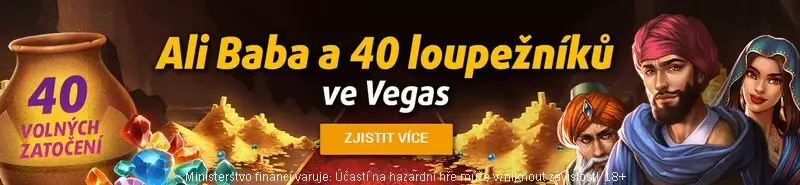Vegas 40 free spinů zdarma Ali Baba