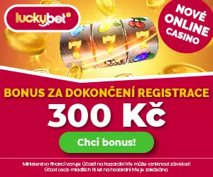 Lukybet online casino bonus bez vkladu 300 Kč za registraci