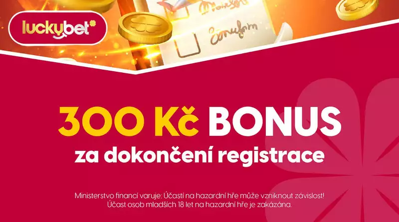 LuckyBet berputar gratis berkat bonus 300 CZK