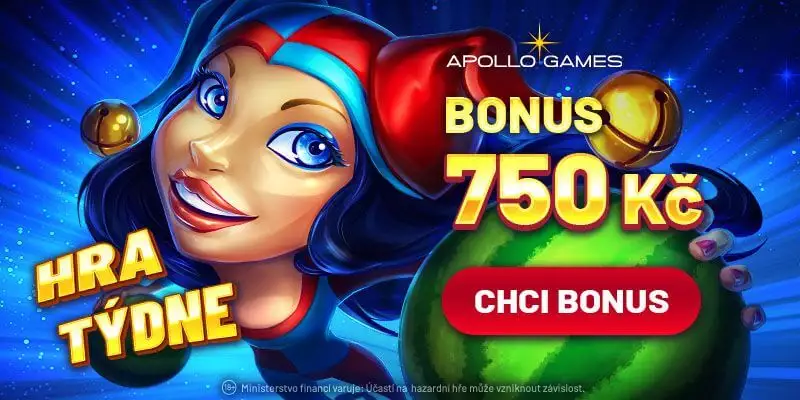 Apollo Games casino bonus 250 Kč za registraci Hrou týdne