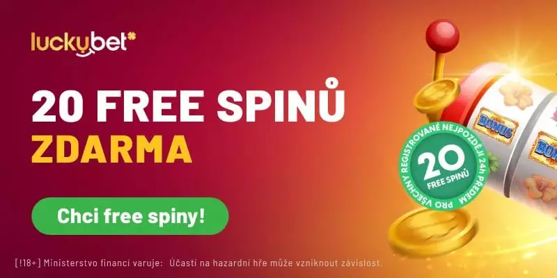 Luckybet 20 free spinů zdarma
