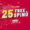 Luckybet free spiny dnes – Vyzvedněte si 25 volných zatočení extra!