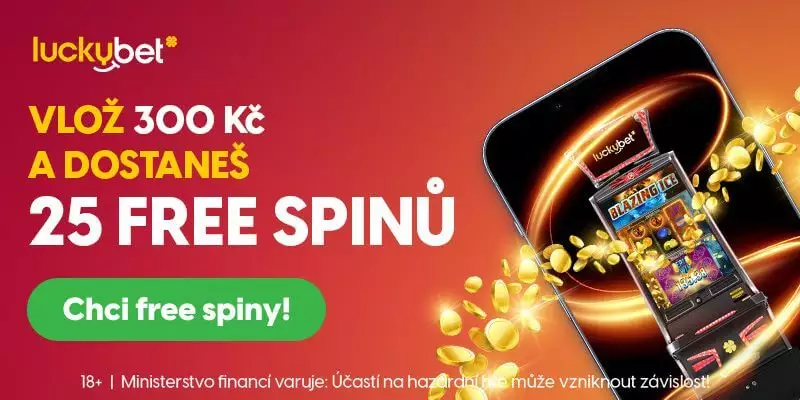 Luckybet 25 free spinů dnes