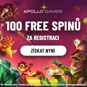 Apollo Games 100 free spin bonus zdarma za registraci