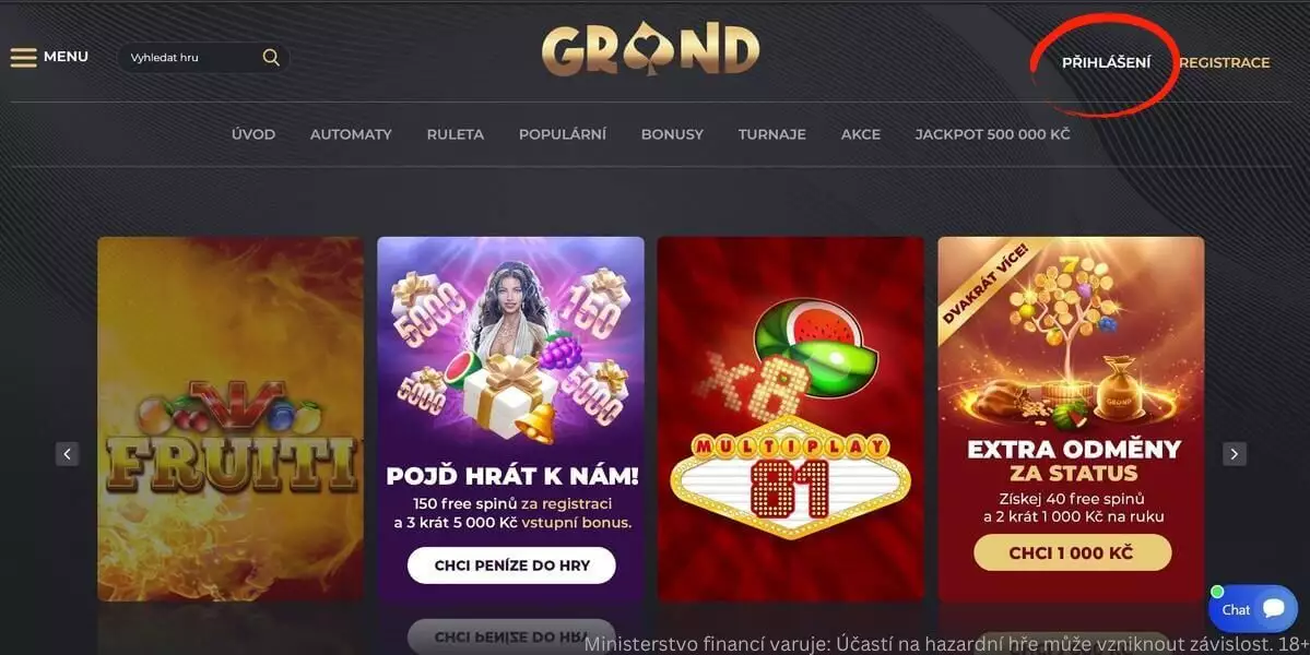 Grandwin casino přihlášení z počítače