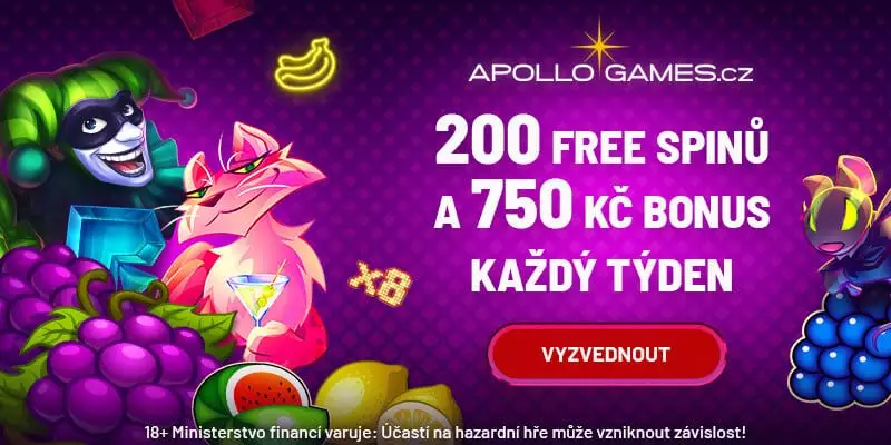 20 free spins zdarma v Apollo Games dnes