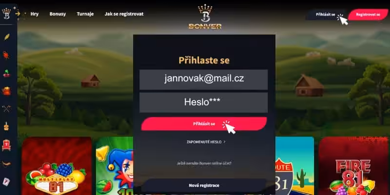 Bonver casino cz přihlášení z PC