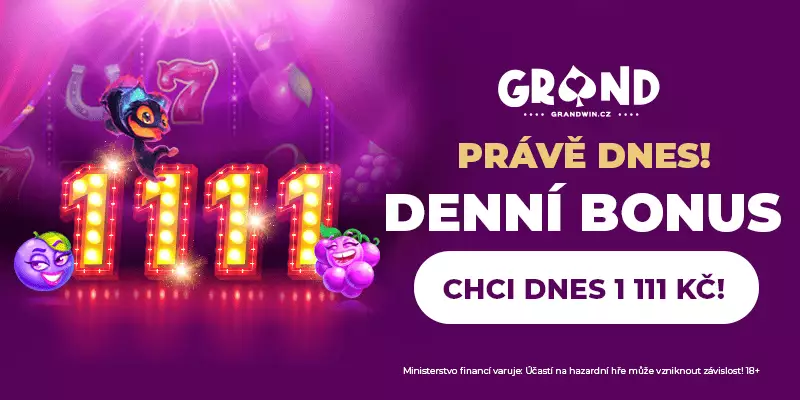 Grandwin casino free spiny - denní bonus 1 111 Kč