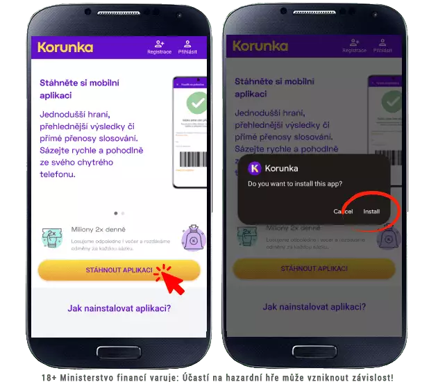 Korunka aplikace - Instalace