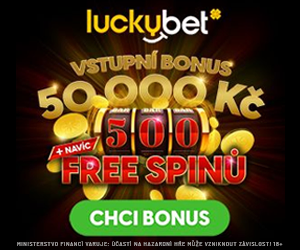 Lukybet online vstupní bonus 500 free spinů