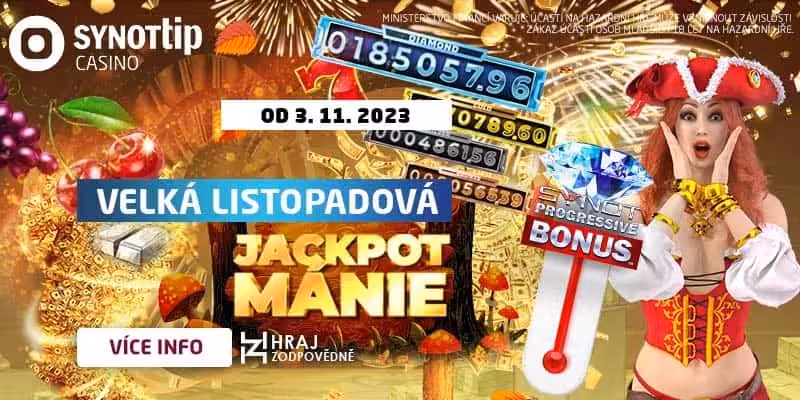 Svatomartinské casino hody v Synottip jackpot mánii