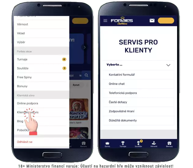 Forbes casino kontakt pro klienty