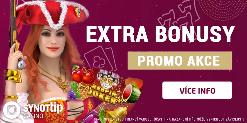 Synottip free spiny ZDE Synottip bonusy promo akce