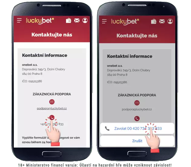 Luckybet kontakt telefon