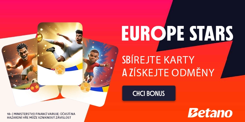 EURO fotbal casino bonus v Betano s kartičkama