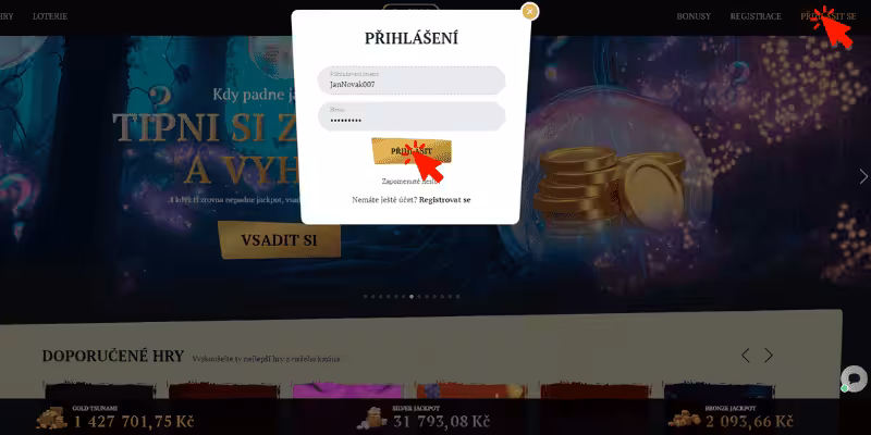 Kartáč přihlášení z PC