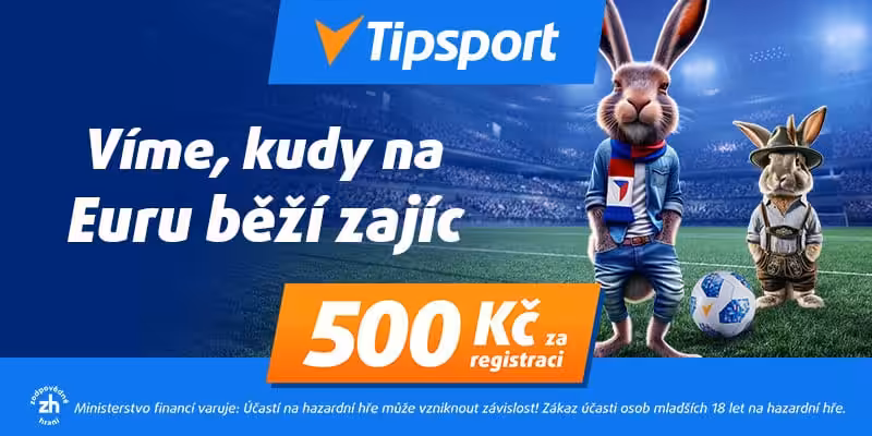 Tipsport bonus 500 Kč EURO fotbal casino bonus