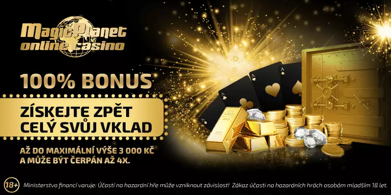 Magic Planet casino vstupní bonus