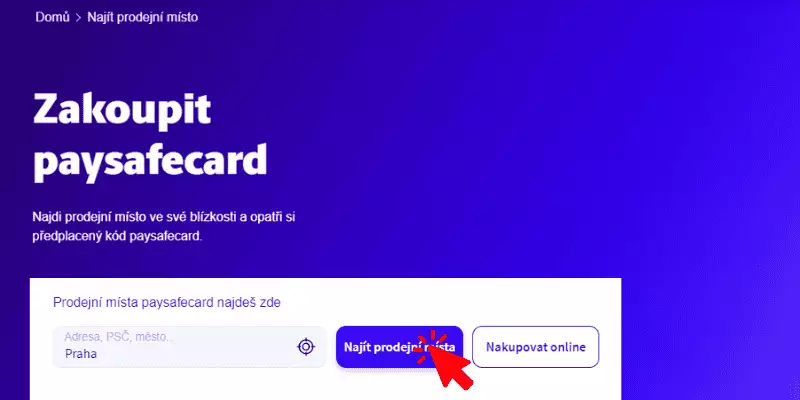 Paysafecard prodejní místa