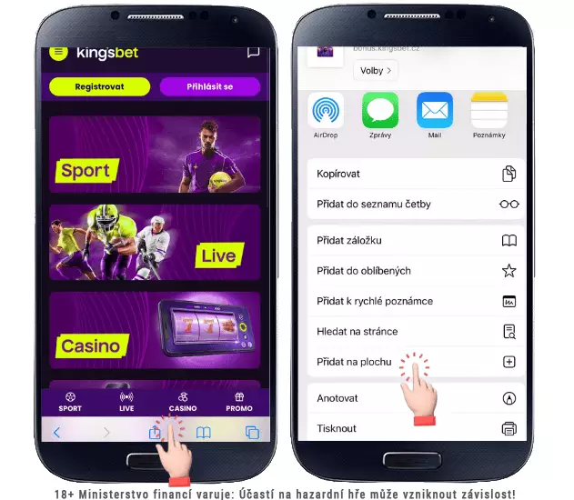 Kingsbet aplikace pro iOS