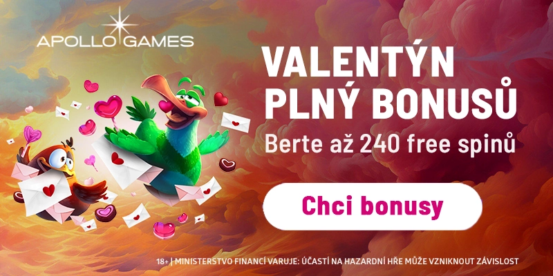 Valentýn casino bonusy 2025 - Apollo valentýnský bonus 