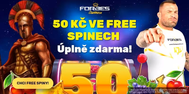 Forbes 50 Kč ve free spinech ZDE
