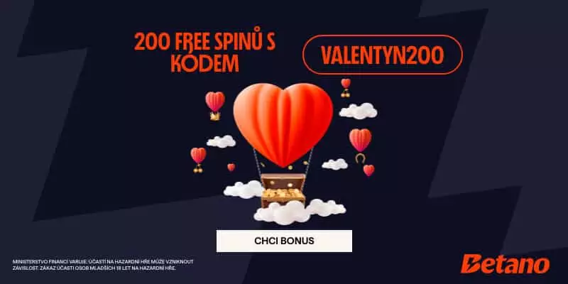 Valentýn free spiny dnes - Betano valentýn