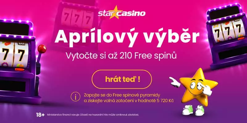 Star casino 210 spinů ZDE Aprílový výběr Star casino
