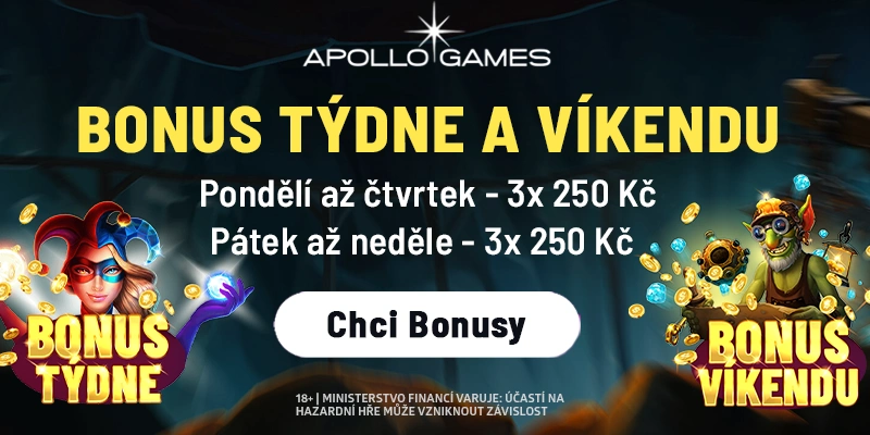 Apollo free spiny -hra týdne a víkendu