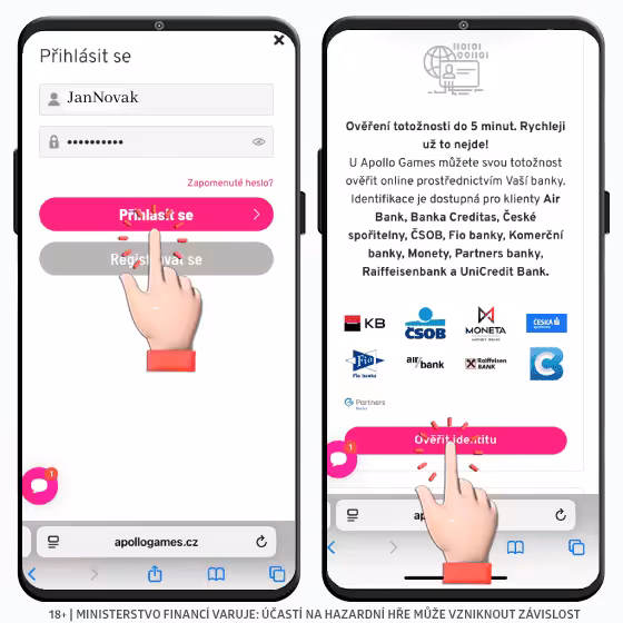 Apollo ověření totožnosti