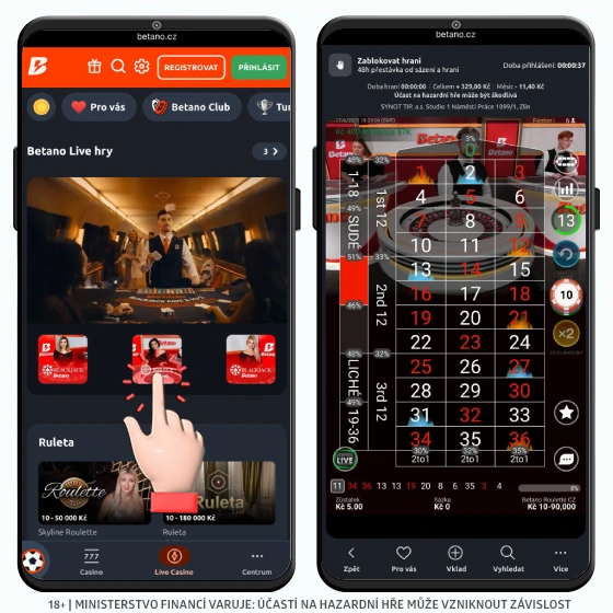 Betano live ruleta