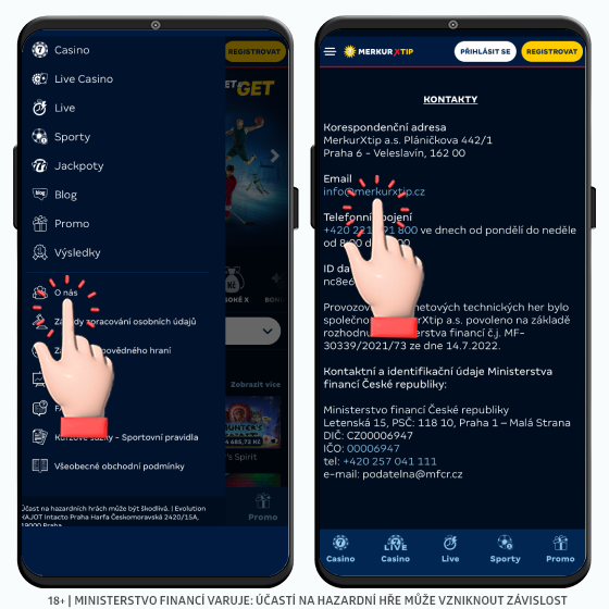 Napište email MerkurXtip casinu! MerkurXtip kontakt email