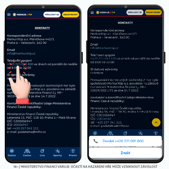 Telefon na MerkurXtip casino ZDE! MerkurXtip kontakt telefonní číslo